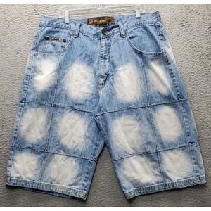 Noiz Jeans Y2K Shorts‎ Mens 40 Multicolor Denim Faded Outdoor 5-Pockets Design